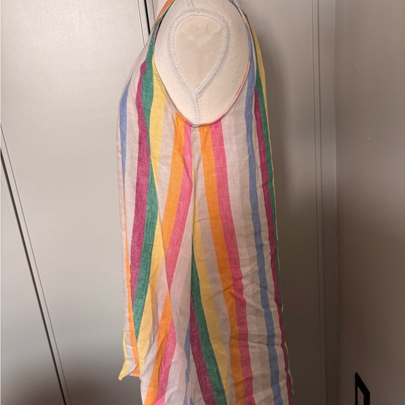 C&C California Colorful 100%Linen Halter Dress - Picture 2 of 6